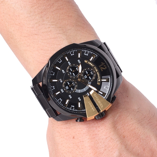 DIESEL ディーゼル MEGA CHIEF メガチーフ 【国内正規品】 腕時計 DZ4338(ブラック): TiCTAC|腕時計の通販
