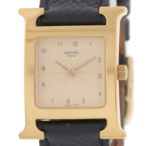 エルメス Hermes Hウォッチ HH1.201 クォーツ 時計 腕時計 レディース 送料無料 【あす楽】キズありベルトのキズ