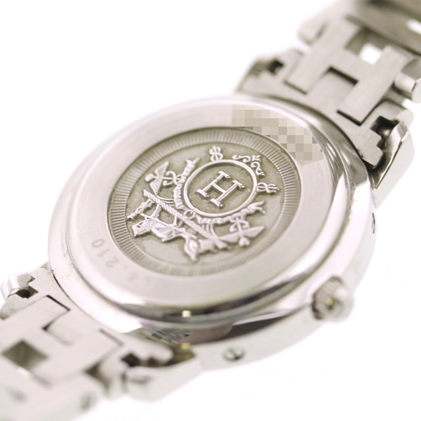 エルメス　クリッパー腕時計　文字盤グレー　レディース文字盤形ラウンド丸形