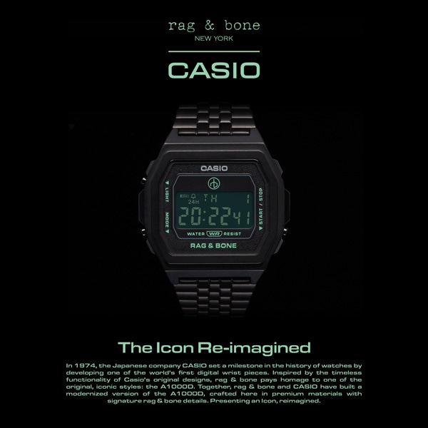 【CASIO】rag & bone × CASIO コラボレーションモデル　A1000RCB-1JR クォーツ　ユニセックス