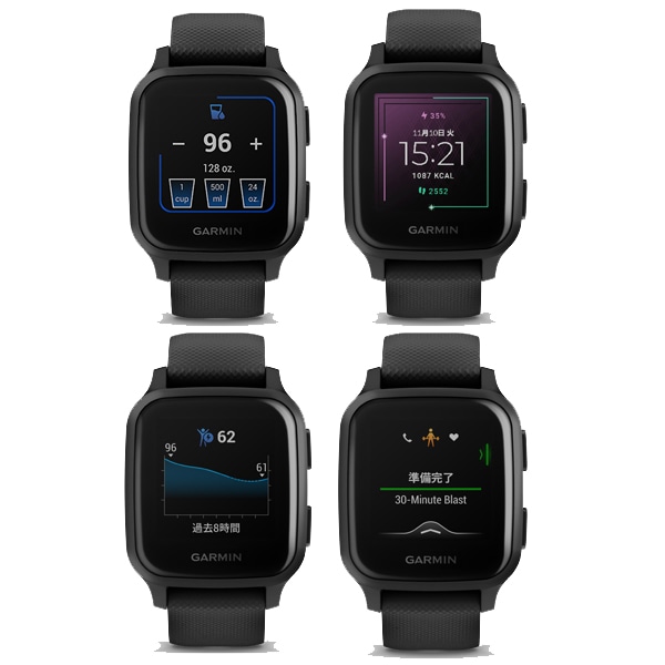 GARMIN】VENU SQ Music 010-02426-70 Black/Slate ヘルスケア