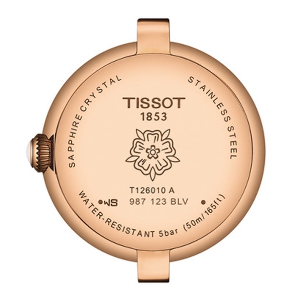【TISSOT】ベリッシマ クォーツ T1260103601300 ピンクゴールド×ブラウンレザー レディース