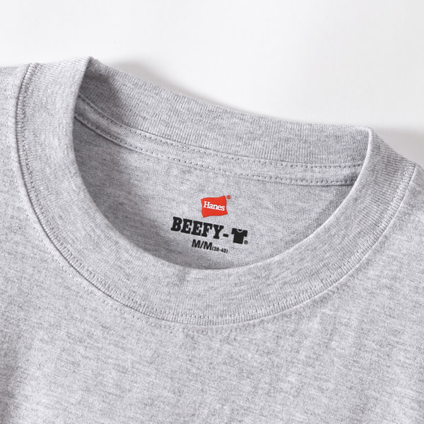 【Hanes】 BEEFY-T ビーフィーTシャツ グレー Lサイズ H5180