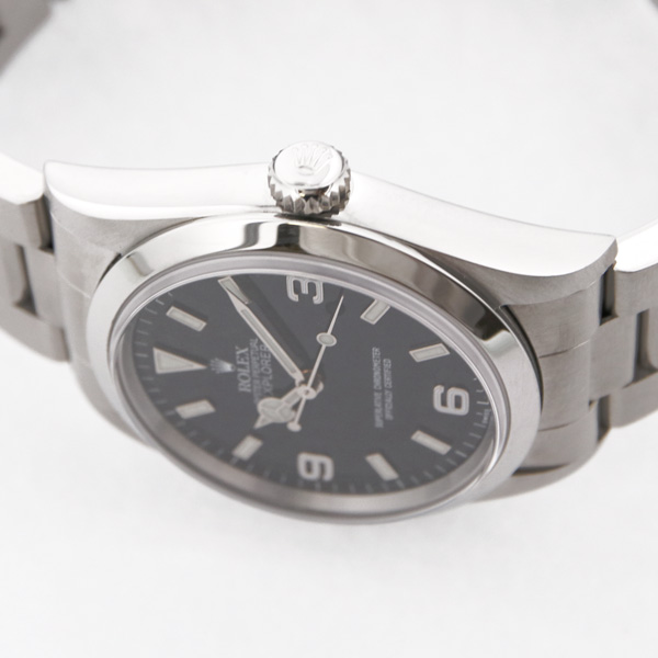 Th935391 ロレックス 腕時計 エクスプローラー1 Explorer I 14270 A番 SS 自動巻き ブラック文字盤 ROLEX 美品・