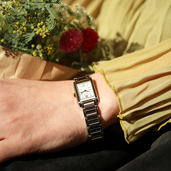 シルバー×ホワイト/レディース