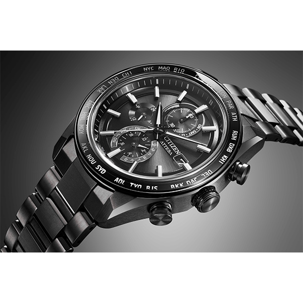 ATTESA》光発電エコ・ドライブ電波時計 ダイレクトフライト ACT