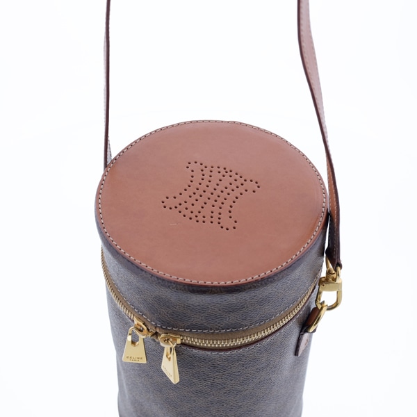 CELINE セリーヌ マカダム ショルダーバッグ 中古(ブラウン): VINTAGE