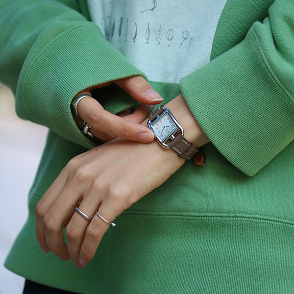 シルバー/レザー