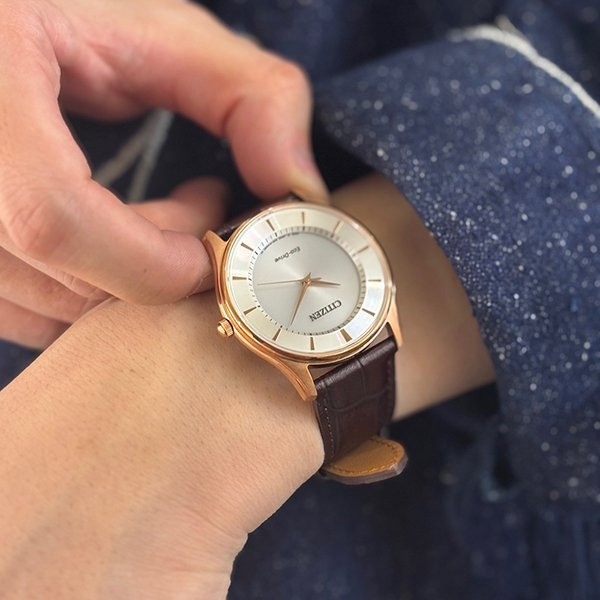 ブラウン×ピンクゴールド/メンズ