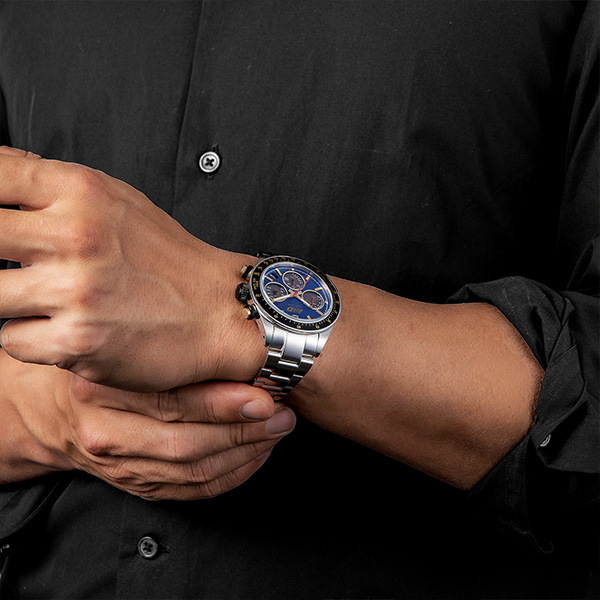 シルバー/ブルー