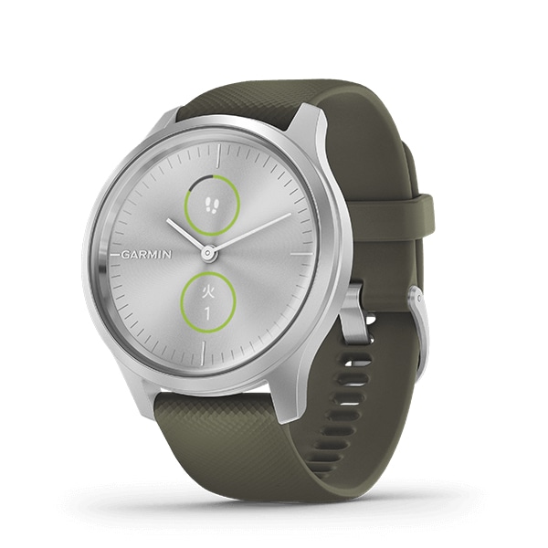 GARMIN】vivomove Style Moss Green / Silver 010-02240-71の通販