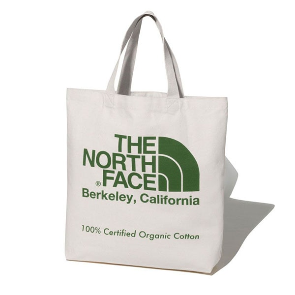 【THE NORTH FACE】 TNF Organic Cotton Tote TNFオーガニックコットントート ナチュラル×ガーデングリーン NM81971