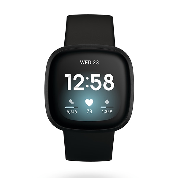 Fitbit】Versa3 FB511BKBK フィットネス GPS搭載スマートウォッチ 