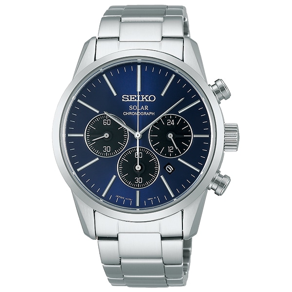 逆輸入品SEIKO ★クロノグラフ ソーラー腕時計