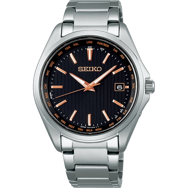 SEIKO SELECTION》SBTM293 ワールドタイム チタン ソーラー電波 メンズ