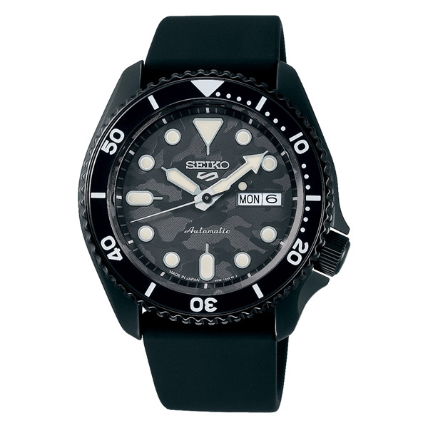 SEIKO 5スポーツ カスタム 自動巻式機械時計 ブラック - 腕時計