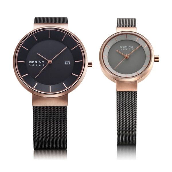 BERING ペアウォッチ Scandinavian Solar BER-14639-166/BER-14627-369 ソーラー EC限定セット