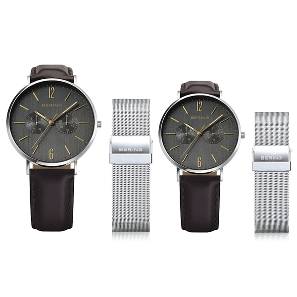 BERING ペアウォッチ Changes 14240-005/14236-005 日本限定モデル 替えベルト付き クォーツ EC限定セット