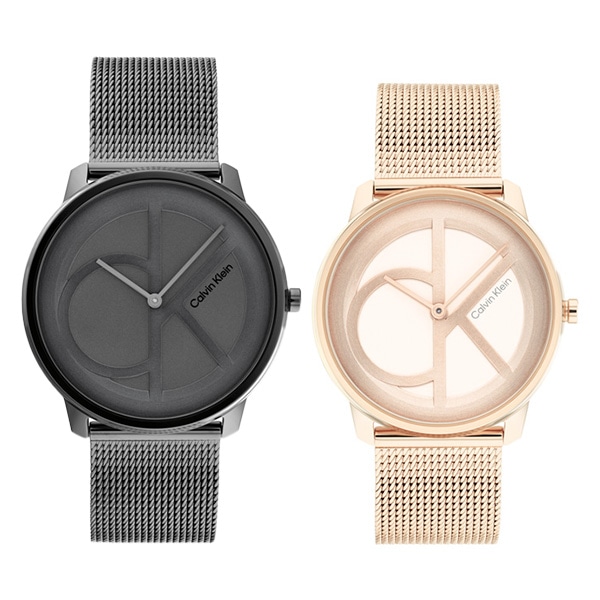 Calvin Klein ペアウォッチ CK アイコニック 25200030/25200035 クォーツ EC限定セット