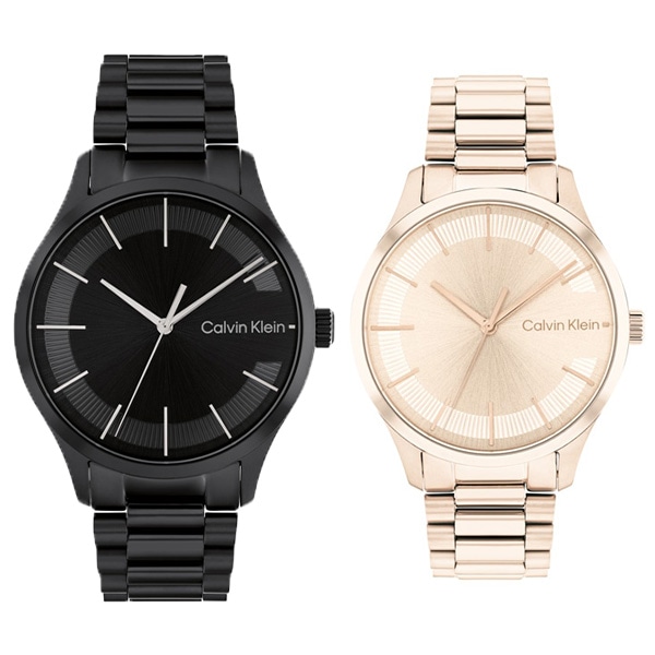 Calvin Klein ペアウォッチ CK アイコニック 25200040/25200042 クォーツ EC限定セット
