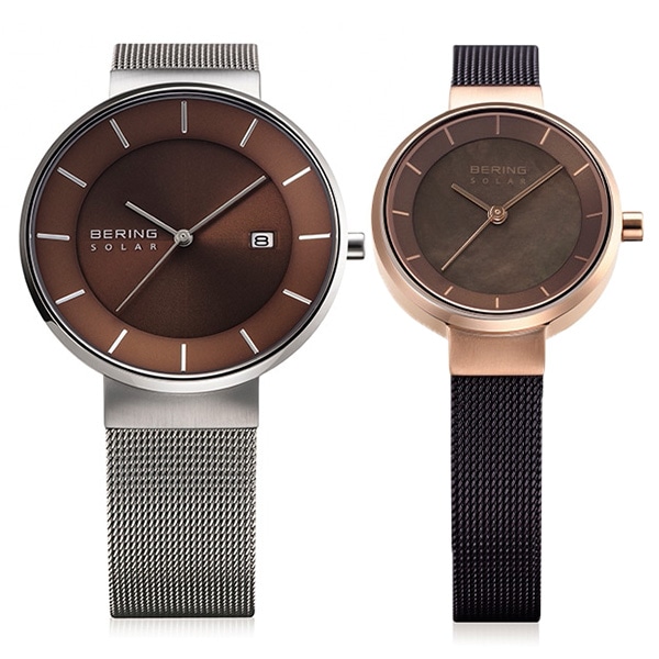 BERING ペアウォッチ Scandinavian Solar 14639-375-J/14627-265-J ソーラー EC限定セット
