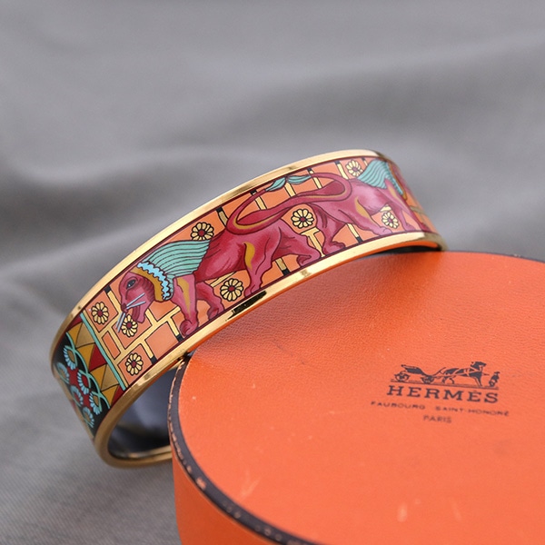 HERMES エルメス エマイユ GM バングル 中古