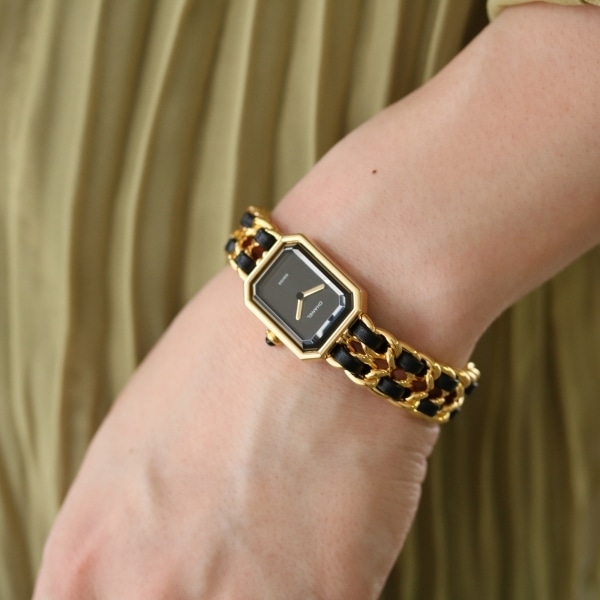 CHANEL ヴィンテージ プルミエールL GP H0001 Lサイズ クォーツ 中古 レディース 1980年代