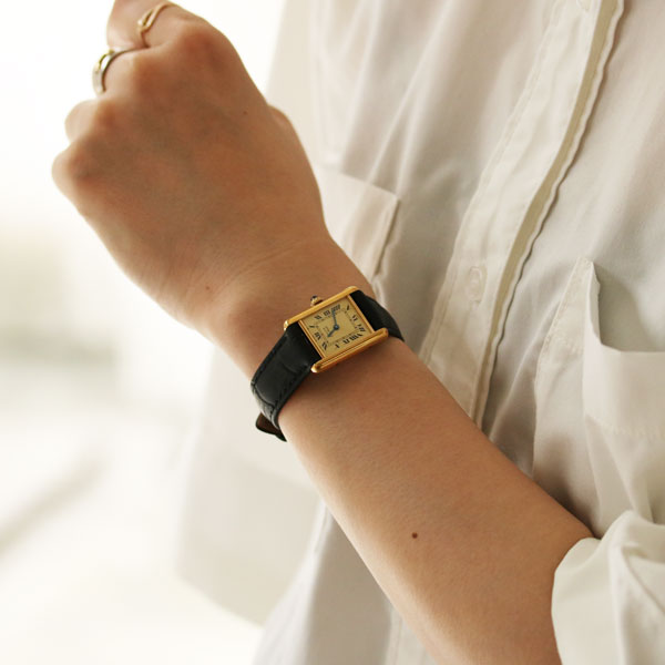 CARTIER ヴィンテージ カルティエ マストタンクSM W1003153/5057001 中古 レディース クォーツ 1990年代