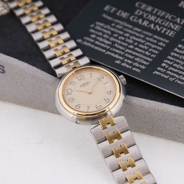 HERMES - 仕上済 - ヴィンテージ エルメス プロフィール クォーツ 中古 レディース 1980年代