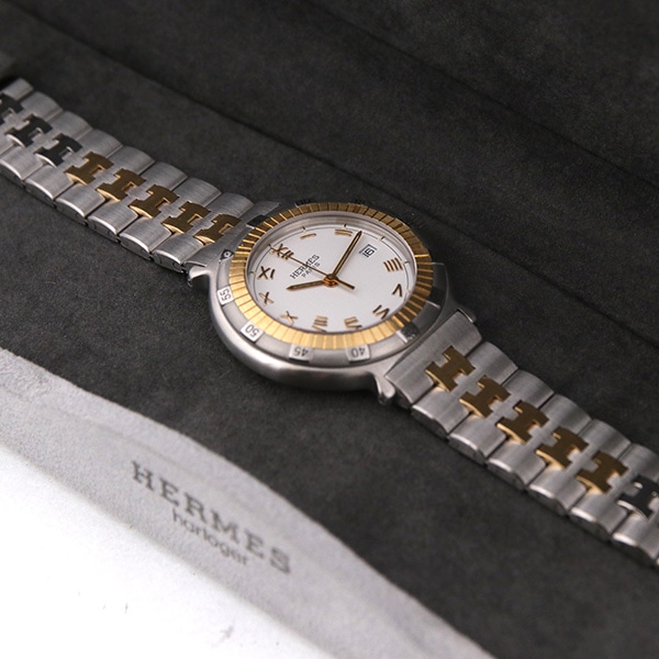HERMES - 仕上済 - ヴィンテージ エルメス キャプテンニモ GP/SS 中古 レディース クォーツ 1990年代