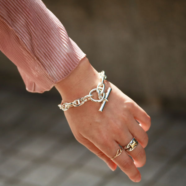 HERMES エルメス シェーヌダンクルMM 16コマ ユーズド 中古