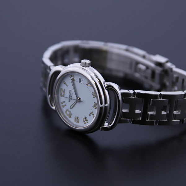 HERMES - 仕上済 - ヴィンテージ エルメス プルマン PU2.210 クォーツ 中古 レディース 2000年代