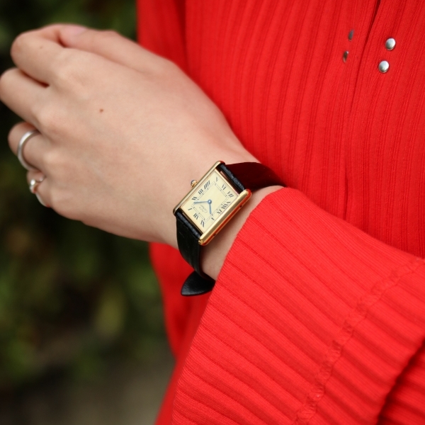 CARTIER ヴィンテージ カルティエ マストタンクLM 590005 中古 レディース クォーツ 1990年代