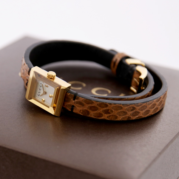 GUCCI ヴィンテージ グッチ Gフレーム Ref.128.5 クォーツ 中古 レディース 2000年代