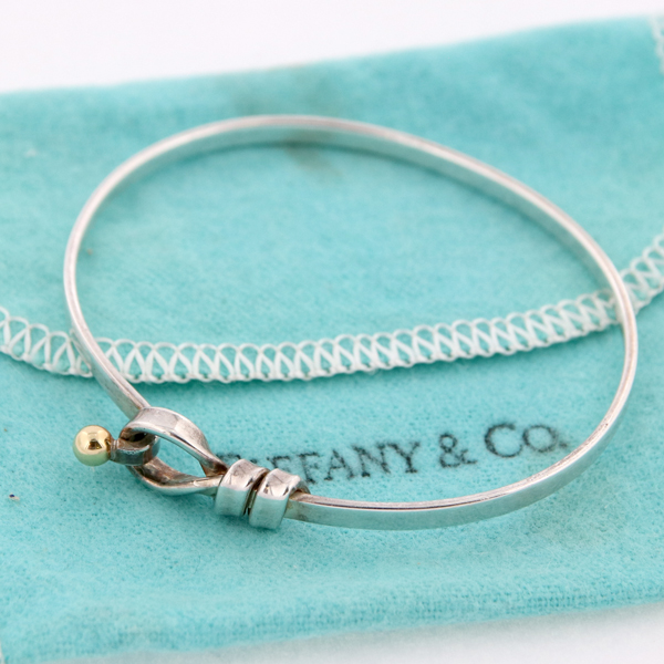Tiffany&Co. ティファニー フック＆アイ バングル SV925/750 中古 レディース