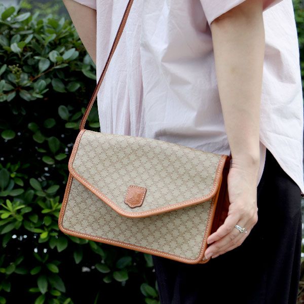 CELINE セリーヌ マカダム 2way ショルダーバッグ 中古