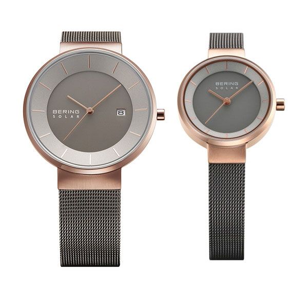 BERING ペアウォッチ Scandinavian Solar 14639-369/14627-369 ソーラー EC限定セット