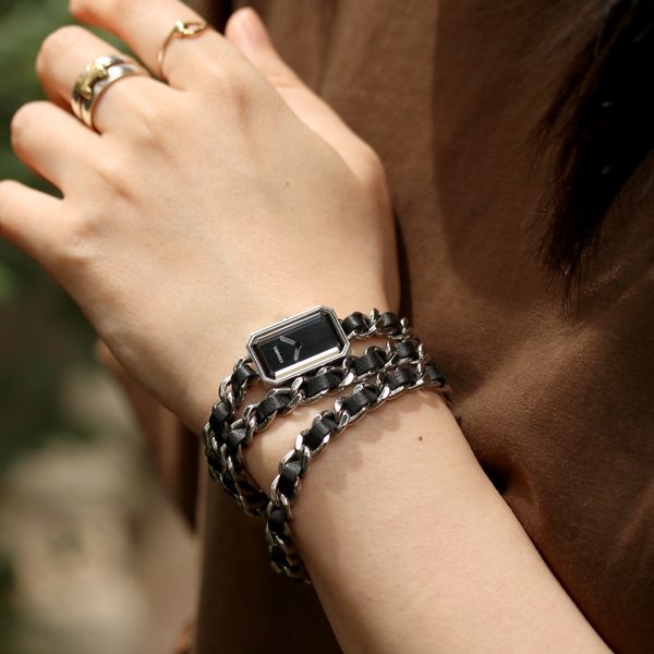 CHANEL ヴィンテージ プルミエール ロック トリプルブレスレット クォーツ 中古 レディース 2000年代