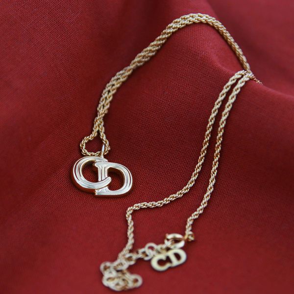 Christian Dior クリスチャン・ディオール CDロゴ ネックレス 中古