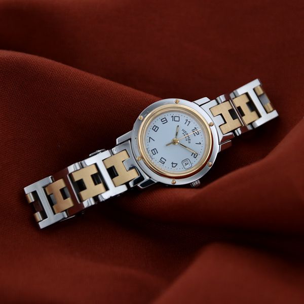 HERMES - 仕上済 - ヴィンテージ エルメス クリッパー ホワイトダイヤル CL4.220 クォーツ 中古 2000年代