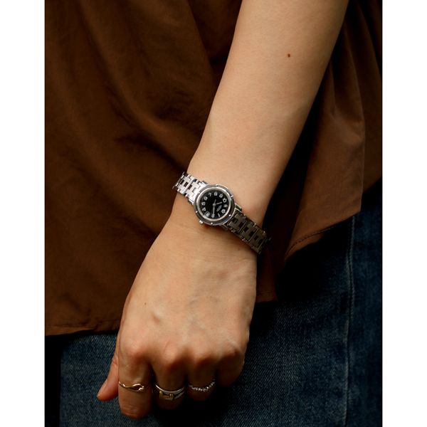 HERMES - 仕上済 - ヴィンテージ エルメス クリッパー ブラックダイヤル CL4.210 クォーツ 中古 2000年代