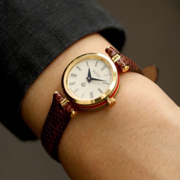 GUCCI ヴィンテージ グッチ シェリーライン クォーツ 中古 レディース 1990年代