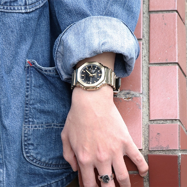 G-SHOCK FINE METALLIC SERIES GM-2100YMG-9AJF アナデジ クォーツ メンズ