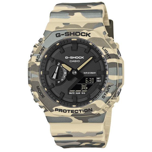 G-SHOCK オリジナルカモフラージュシリーズ オクタゴン GA-2100CM-5AJF クォーツ メンズ