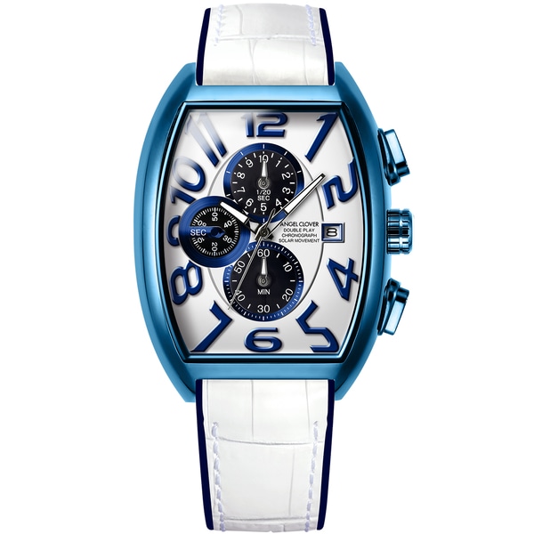 ANGEL CLOVER エンジェルクローバー DOUBLE PLAY SOLAR ダブルプレイ ソーラー DPS38BNV-WH メンズ
