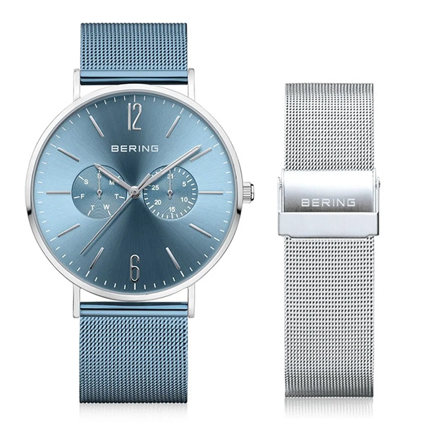 BERING Arctic Blue Pair Changes チェンジズ 14240-809-J 交換ベルト付属 クォーツ メンズ