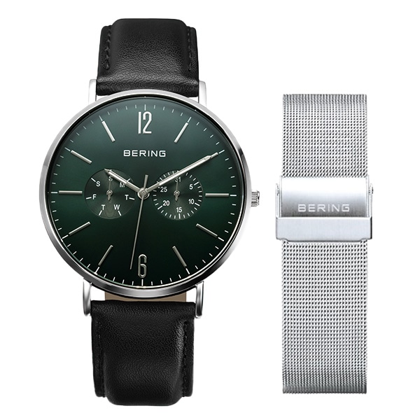 BERING Changes Deep Green Collection チェンジズ 14240-409 交換ベルト付属 クォーツ メンズ