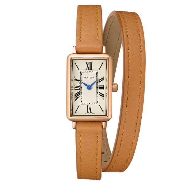 MATOW Tsuki 月華/ ダブルターン mw003006 ベージュレザー クォーツ レディース