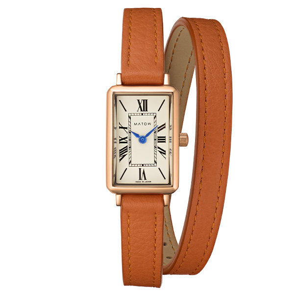 MATOW Tsuki 月華/ ダブルターン オレンジレザー mw003007 クォーツ レディース