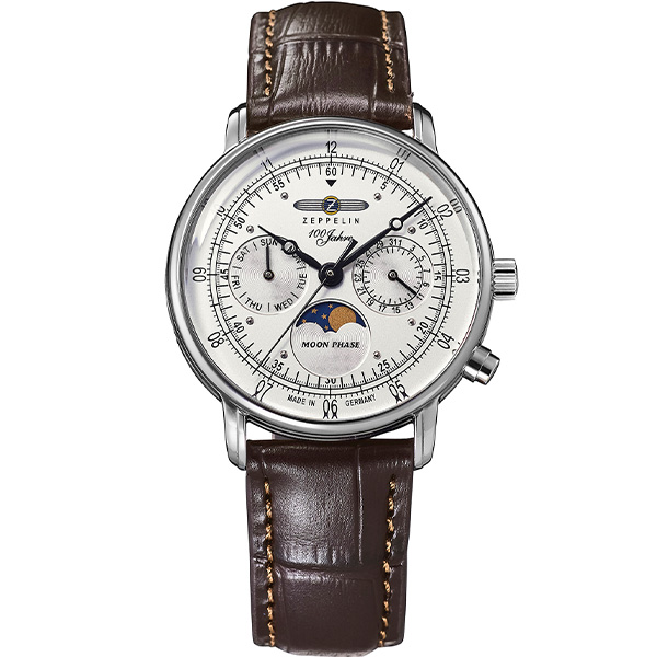 ZEPPELIN ツェッペリン 100 YEARS ZEPPELIN 36mm MOON PHASE 100周年記念シリーズ 36mm ムーンフェイズ 7635-1 クォーツ メンズ